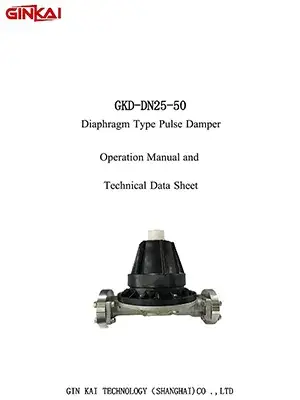 Manual y ficha técnica del amortiguador de pulsaciones GKD-DN25-50
