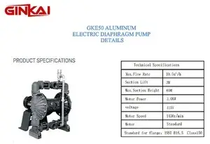 Bomba eléctrica de diafragma GKE50 de aluminio
