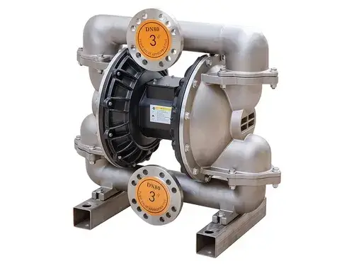 Bomba neumática de doble diafragma de acero inoxidable de 3”
